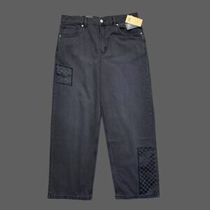 Vans Sirelle Patchwork Puddle Pants Black NWT Size 32